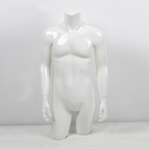 Maniquí de torso masculino blanco mate sin cabeza de <span class=keywords><strong>medio</strong></span> <span class=keywords><strong>cuerpo</strong></span> - Product Image 5