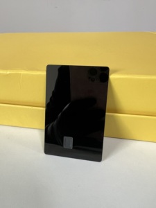 Metallo bianco specchio in metallo nero argento oro visto all'ingrosso 0.8mm carta di credito con banda magnetica formato espresso nero Atm Card - Product Image 5