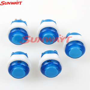 Botón pulsador de arcade de 24 mm, 5V/12V, para juegos de arcade que funcionan con monedas, iluminado con LED, de plástico, momentáneo, interruptores de botón pulsador LED - Product Image 2