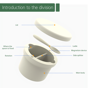 Caja de almacenamiento de especias de bodega de <span class=keywords><strong>sal</strong></span> de silicona de grado alimenticio con tapa giratoria magnética y cuchara tarro de condimento de cocina recipiente de <span class=keywords><strong>sal</strong></span> - Product Image 4