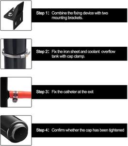 OCC-1006 yardımcı su tankı taşma Pot makinesi araba yağdanlık 800ML Universial oto radyatör soğutucu tankı alüminyum alaşım - Product Image 5