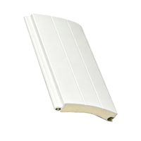 Lame de porte roulante en acier courbé de 77 mm, robuste et moderne, isolée par mousse, avec vis pour panneaux de portes roulantes, pour bâtiments industriels
