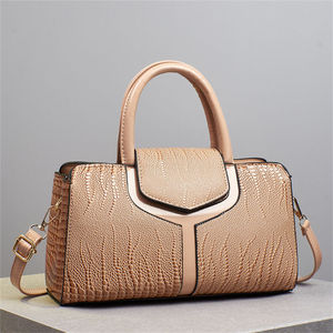 Sac à main fourre-tout en similicuir de qualité supérieure pour femme, avec deux anses à pompons, fermeture éclair, grande capacité, élégant, minimaliste et tendance - Product Image 1