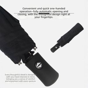 Sombrilla Plegable Grande para Mujer, Protección UV con Revestimiento Negro, Parasol para Sol y Lluvia - Product Image 4