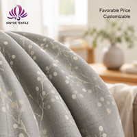 Rideaux occultants isolants ignifuges en polyester 100% de haute qualité, doux, avec broderie jacquard florale moderne et exquise