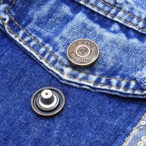 high quality custom size and color denim buttons metal alloy jeans buttons and rivets for jeans