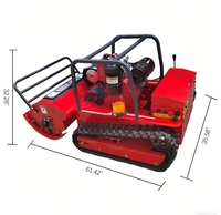 Tondeuse à gazon sur chenilles télécommandée 2026 FDHT-80 12HP à moteur diesel avec démarreur électrique, poignée pliable, largeur de coupe 800mm, DIY