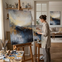 Peinture à l'huile Art Déco graffiti 100% faite à la main sur toile encadrée, décoration murale pour la maison, idéale pour le dropshipping