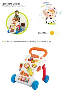 Jouet de <span class=keywords><strong>chariot</strong></span> d'activités d'apprentissage précoce pour bébé, multifonctionnel, siège à bascule, musical, marcheur simple pour bébé - Product Image 4