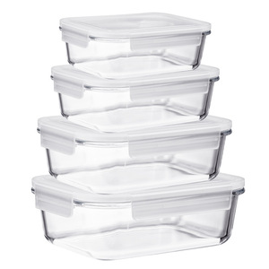 Bán Buôn 3-Mảnh Lò Vi Ba Cao Borosilicate Kính Hộp Ăn Trưa <span class=keywords><strong>Set</strong></span> Cho <span class=keywords><strong>Pyrex</strong></span> Bento Hộp Có Nắp Đậy Cho Các Trường Học Hoặc Văn Phòng - Product Image 2