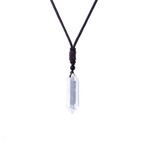 Bestone Kalung Liontin Kristal Bandul Geometri Peluru Ametis Heksagonal Kuarsa Batu Alam Baru untuk Wanita dan Pria - Product Image 6