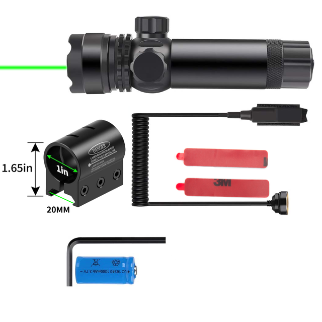 Tactical Green Sight with 20mm Mount and Battery Scope Laser