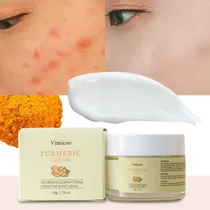 Private Label Anti-Acne Moisturizing Brightening Facial Nutrition Face Cream Skin Whitening Pimple Remover Turmeric Cream