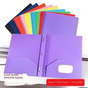 Porte-documents à fermeture éclair de style américain pour le commerce extérieur, à double ouverture, modèle D-Folder BH-16, à clip unique ; Direct - Product Image 3