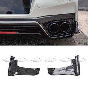 Carbon Fiber Rear Spat <b>Splitters</b> Diffuser Bumper Lip Fins Spoiler for Nissan R35 2017 up Auto Tuning - Product Image 6