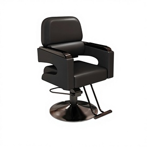 Sillón de <span class=keywords><strong>Barber</strong></span>ía Moderno y Resistente con Reposabrazos Giratorios y Ajustables en Altura para Cortar el Cabello y Teñir - Product Image 1