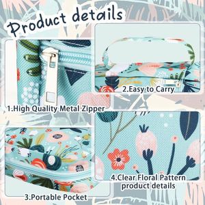 Estuche para Libros de Lona con Estampado Floral, Bolsa para Lápices, Funda para Biblia con Cierre, Muestra Gratis - Product Image 6