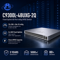 Offre Spéciale : Commutateur d'entreprise fixe 48 ports UPOE 12x10G Multigigabit 2x40G avec liaison montante fixe, modèle Network Essentials C9300L-48UXG-2Q