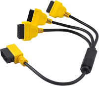 Grosir OBD2 konektor kabel Universal mobil OBD 2 adaptor 1 ke 3 kawat pemisah 16pin OBDII kabel ekstensi laki-laki ke Perempuan