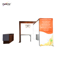 TIANYU a mené l'exposition modulaire de cabine de caisson lumineux acrylique d'affichage de produit d'exposition