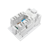 Système de câblage réseau ABS 38,6x25cm RJ45 Cat6A UTP Keystone Jack pour plaque murale de type UK