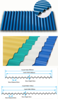 Tuiles et feuilles de toiture en PVC légères et modernes, imperméables, forme trapézoïdale, marque Gongli, garantie de plus de 5 ans, fournisseurs Muscat Oman