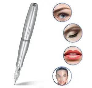 LW002 Tattoo Permanent Makeup Machine Pen Eyebrow Carving Rotary Tattoo Pen Kit with 1rl Cartridges Needles 12V Strong Power
