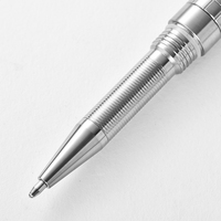 PioneerEDC Nouveau stylo tactique miniature en alliage de titane personnalisé argenté avec crochets en acier tungstène pour l'escalade et la rupture de verre