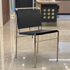 Silla Rockblen Vintage, Estilo Nórdico, Tapizada en Cuero, Silla de Comedor, Muebles para Sala de Estar - Product Image 4