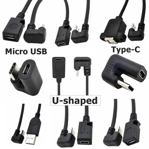 Cavo Adattatore Convertitore USB-<span class=keywords><strong>C</strong></span> OTG a <span class=keywords><strong>U</strong></span> a 180 Gradi, da Maschio a Femmina, Micro Mini Tipo-<span class=keywords><strong>C</strong></span> USB 3.1 per Ricarica e Dati - Product Image 2