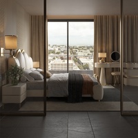Cadre de lit en cuir véritable de luxe à design festonné, couleur crème moderne, lit double avec garniture en métal doré, mobilier de chambre principale