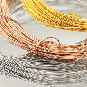 S925 Pure Silver Plated Platinum Gold Plated Rose Gold Plated DIY Silver String Filigree Material Semi-Hard Wire