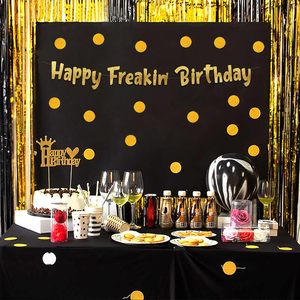 Striscione Pre-Decorato 'Happy Freakin Birthday' in Cartoncino Dorato Glitterato - Decorazioni per Feste di <span class=keywords><strong>Compleanno</strong></span> per Interni/Esterni, Accessori per Uomini e Donne - Product Image 6