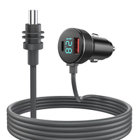 Starlink Mini Auto-Ladegerät 12V Koaxialkabel DC-Stecker 18AWG USB-C PD QC 3.0 Anschlüsse