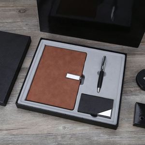 Business Notebook Gift Set High-end Meeting <b>A5</b> <b>Notepad</b> Metal Signature Pen Business Card case Custom LOGO - Product Image 2