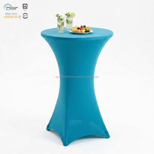 Elegante Funda de Mesa Redonda de Spandex de 72 Pulgadas, Moderna, Impermeable, Ecológica y Elástica para la Cena - Product Image 1