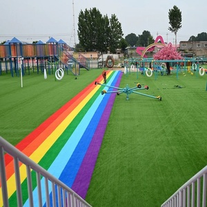 Césped artificial <span class=keywords><strong>de</strong></span> 10/20mm para deportes, utilizado para canchas <span class=keywords><strong>de</strong></span> baloncesto, canchas <span class=keywords><strong>de</strong></span> <span class=keywords><strong>tenis</strong></span>, canchas <span class=keywords><strong>de</strong></span> bádminton y pistas para correr, pista arcoíris - Product Image 3