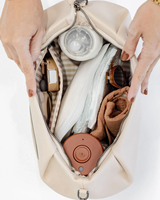 Sac de poussette personnalisé spacieux et luxueux, sac à couches multi-compartiments, sac de rangement à trois modes de transport (à la main, en bandoulière, à suspendre à la poussette)