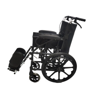 Silla de Ruedas Manual de 20 Pulgadas, Ligera, de Acero al Carbono, Plegable, para Uso Doméstico, Ayuda para la Movilidad - Product Image 1