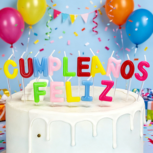 Velas Decorativas con Letras de Feliz Cumpleaños, Creativas, Ecológicas, No Tóxicas, Coloridas, <span class=keywords><strong>para</strong></span> Decorar <span class=keywords><strong>Pasteles</strong></span> de Cumpleaños - Product Image 2
