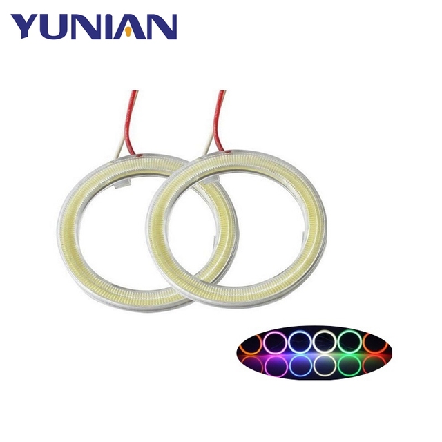 60MM 70MM 80MM 90MM 95MM 100MM 110MM 120MM COB Angel Eyes Halo Ring Car Motorcycle DRL Fog Light LED Headlight Bulb Lamp DC 12V