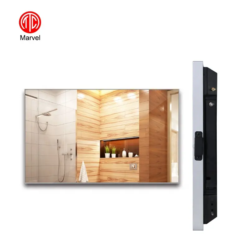 32 인치 magic mirror 디스플레이 벽 실장 (smd, smt lcd tv 와 touch PC 창 10