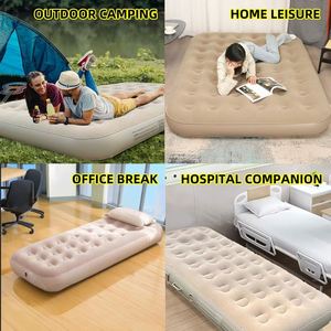 Colchón Inflable de PVC Ligero y Rápido de Instalar, con Bomba Integrada, Almohada, Plegable, Portátil, Diseño Moderno, para Camping, Parque, Dormitorio - Product Image 4