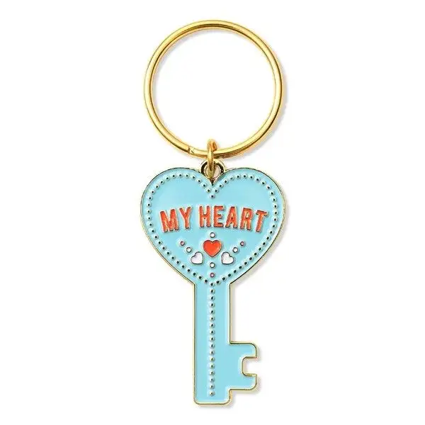 My Heart Key Shape Faça o seu próprio logotipo Metal 3D KeyChain Peças Atacado Metal Lembrança Custom Keychain Fabricantes Na China