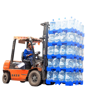 Многослойный односторонний стальной европоддон для вилочного погрузчика, для 18,9-литровых бочек с водой, 16 бочек/уровень, динамическая нагрузка 6 тонн, промышленный, для холодных условий - Product Image 2