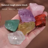 HZ Cristal de Fluorite Blanche de la Mer de Chine Orientale, Ornement Décoratif en Cristal Brut, Diffuseur d'Arômes en Citrine et Améthyste, Artisanat en Pierre
