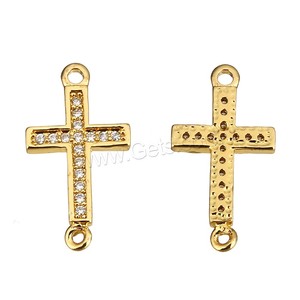 Mạ Vàng <span class=keywords><strong>CZ</strong></span> Pave Micro kết nối chéo cho vòng đeo tay làm Cubic Zirconia Vòng đeo tay Vòng trang sức phát hiện - Product Image 5