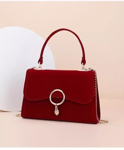 Nuove Borse alla Moda per Signore in Colore Rosso, Borsa a Tracolla con Catena, Borsetta di Lusso per Spose - Product Image 3