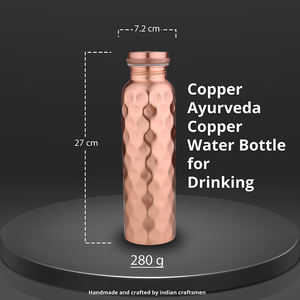 Botella de agua de cobre fuerte para la venta de exportación mundial Botella de agua multifunción para la exportación mundial de la India - Product Image 6