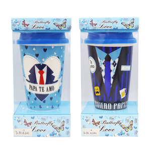 Mejor día de padres regalo Eco amigable de una sola pared de porcelana de tazas de café <span class=keywords><strong>y</strong></span> tazas con tapa - Product Image 6